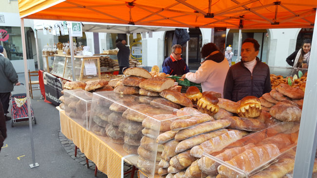 Lausanne Bread on market stalls