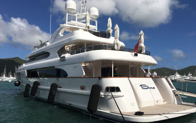 superyacht BINA in the Caribbean