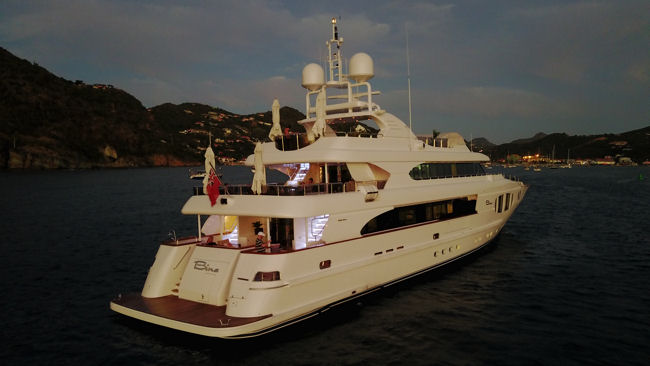 superyacht BINA in the Caribbean