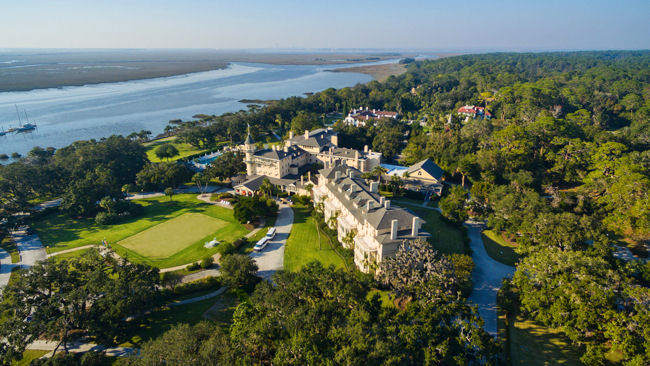 Jekyll Island aerial view