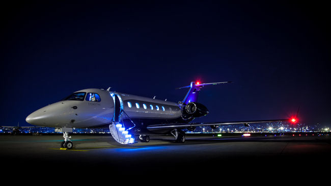 private jet night