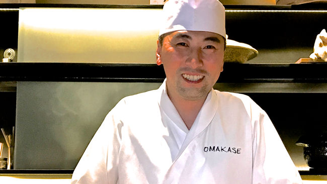 Omakase chef Jackson Yu