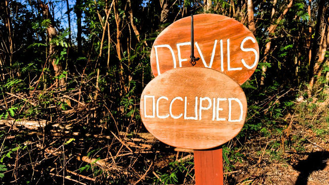 Turtle Island Fiji private beach sign