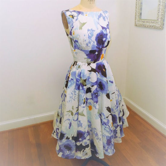 Amalfi Print Linen Dress