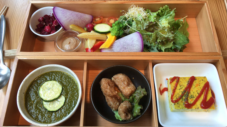 Bento Box lunch at Ain Soph in Ginza Tokyo