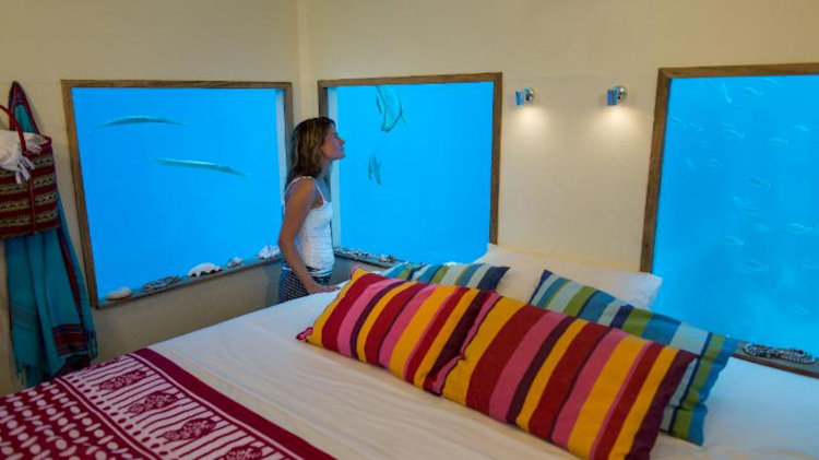 underwater hotel room