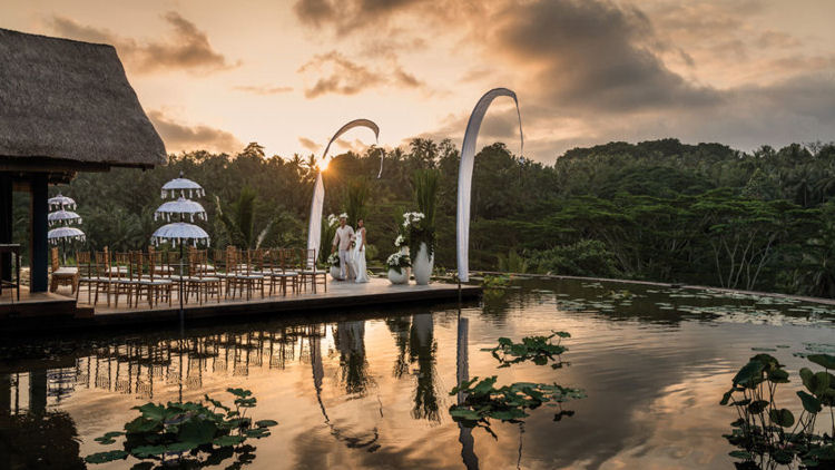 Bali's longest over water wedding aisle