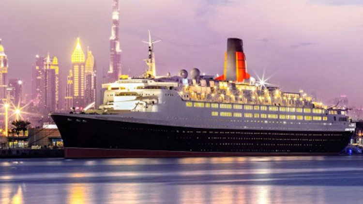 QE 2 floating hotel