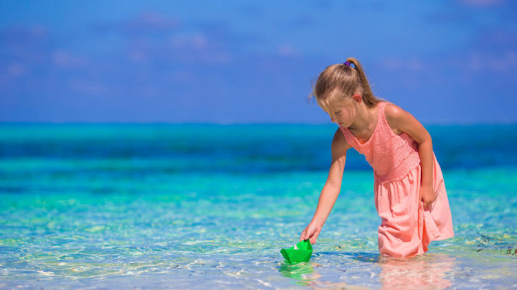 child at beach