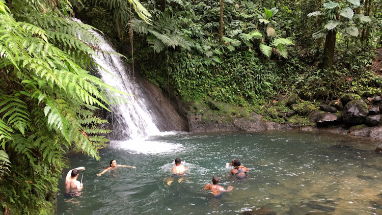 Guadeloupe waterfall 