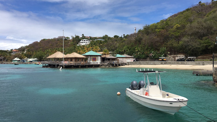 View of Basil’s Bar from the water