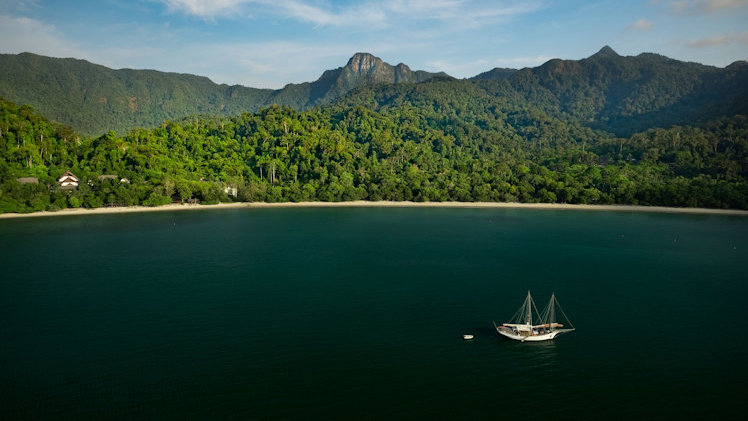 Datai beach aerial