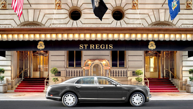 Limo at St Regis hotel New York