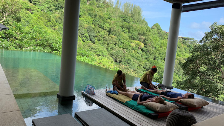 Phuket villa poolside massage