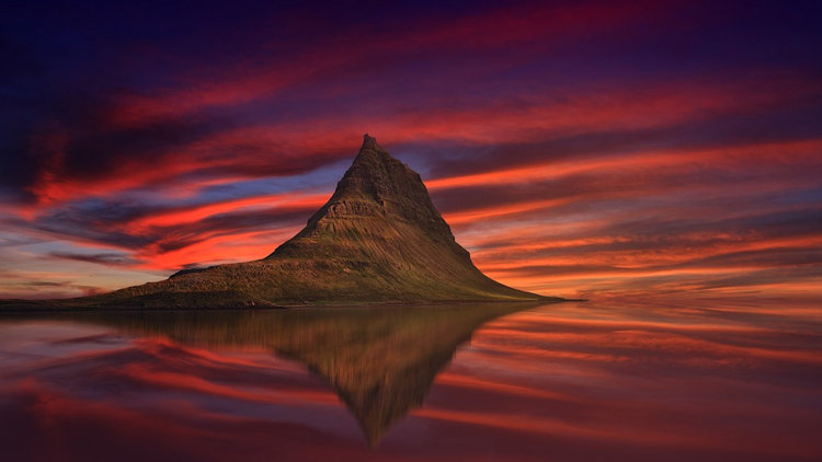 sunset in Iceland