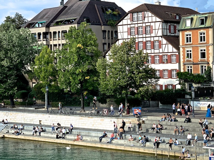 Basel river steps