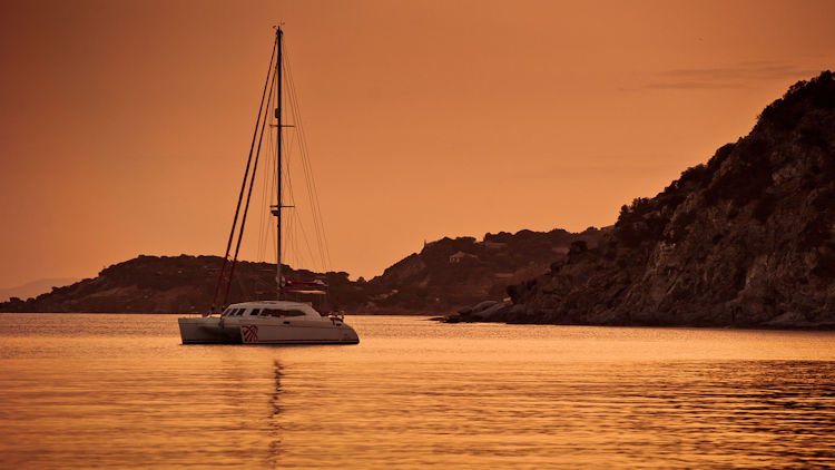 yacht sunset