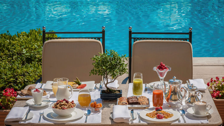 Rome Cavalieri breakfast