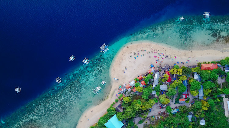 Amanpulo beach aerial