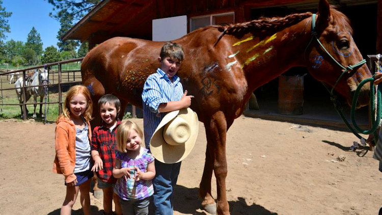 kids on ranch