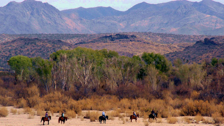 Winter ranch vacation