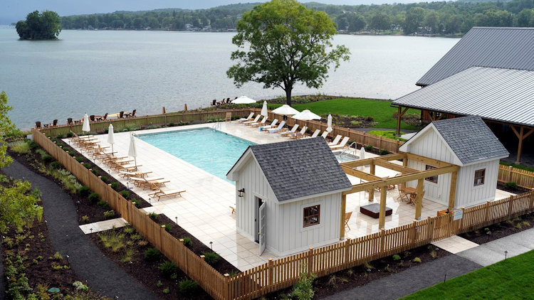 The Lake House pool