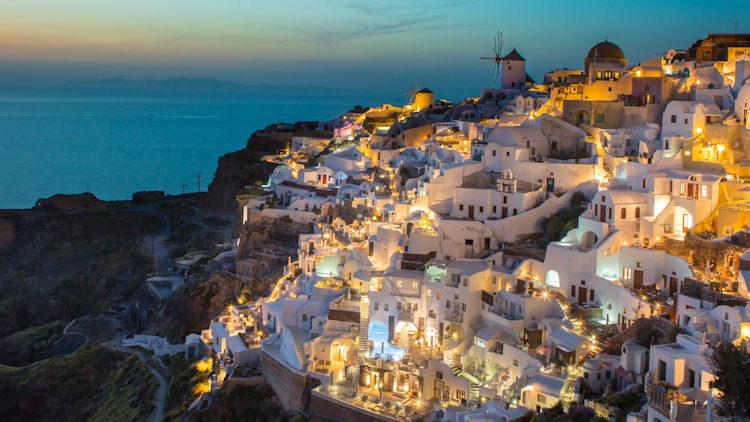 Santorini night