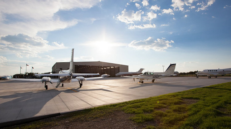 private FBO airport hangar