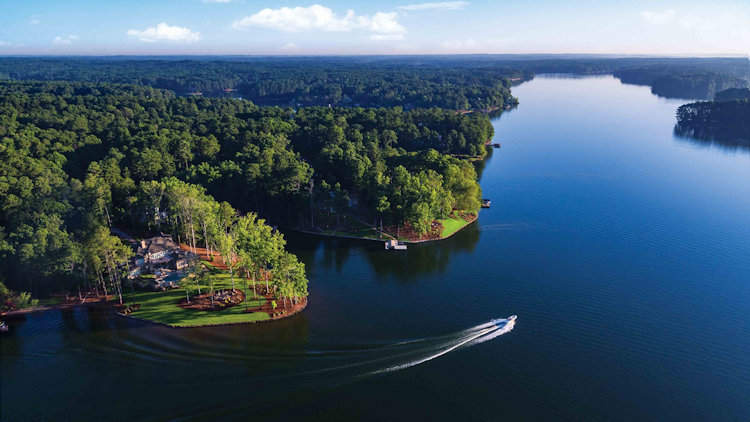 boating on the lake