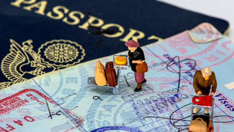passport with visas