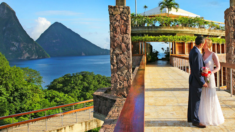 Jade Mountain St Lucia wedding venue