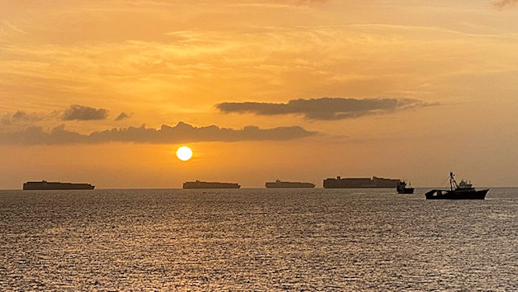 Panama Canal sunrise