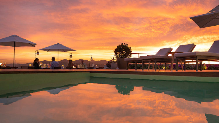 OD Talamanca Hotel sunset at pool