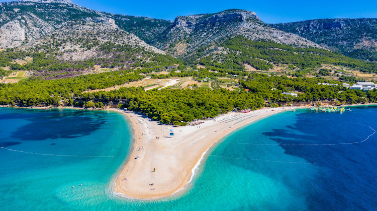 Zlatni Rat Beach on Brac Island