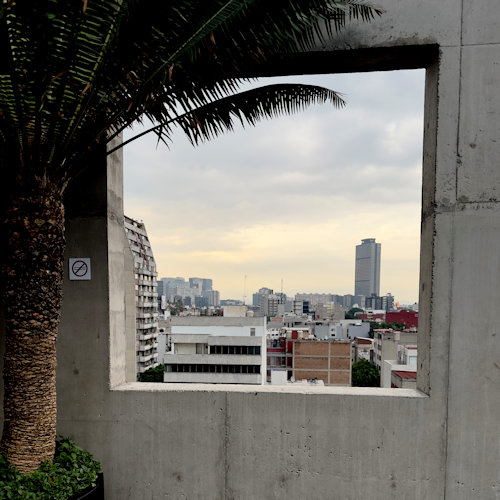 Hotel Volga rooftop window of city