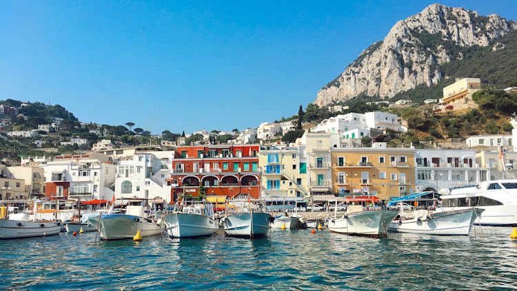 Capri from the water