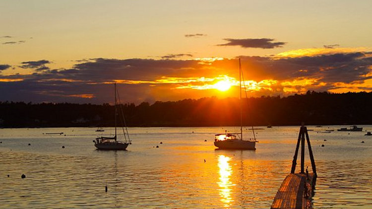 sunset in Maine