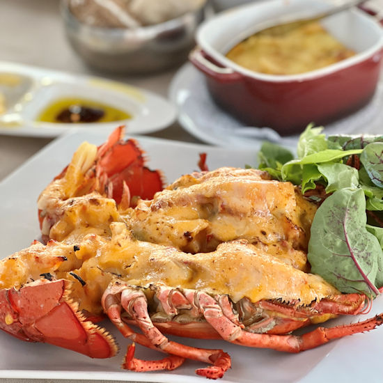 Lobster with cream sauce 