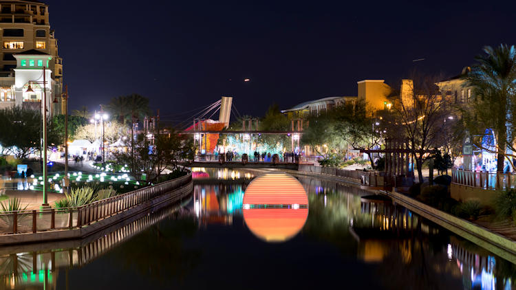 Scottsdale canal night