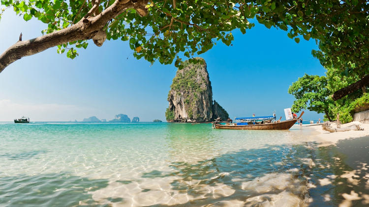 Thailand beach with boat