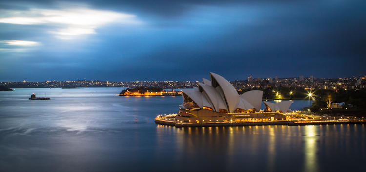 Sydney harbour night time