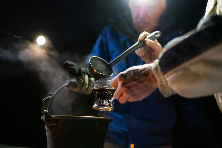 warming glass of gluhwein