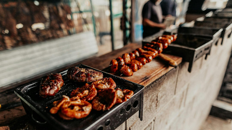 Traditional Argentine Asado with Grilled Meats