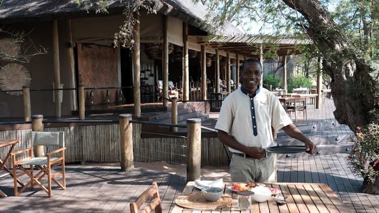 Deck next to the fire-pit
