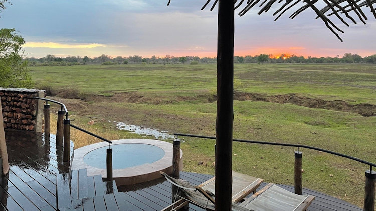 Kakumbi Dambo flood plain from my tent deck