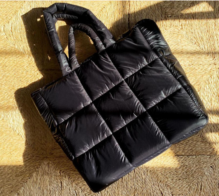 bubble tote black