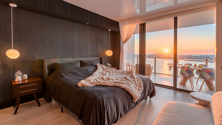 bedroom with a view
