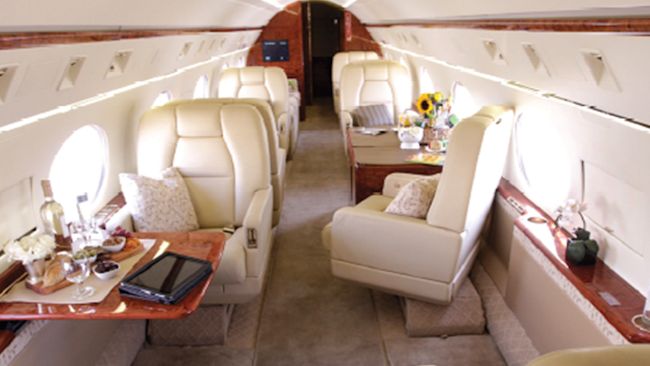 private jet interior