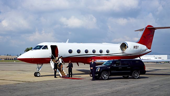 private jet exterior