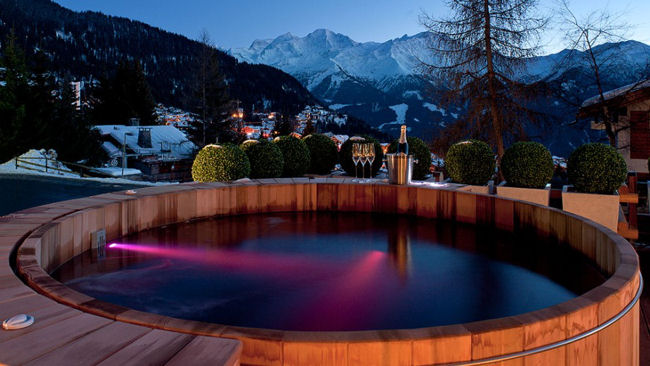 No.14 Ski Chalet Verbier hot tub